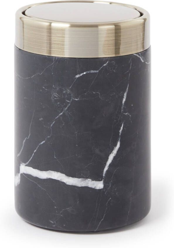 Aquanova Nero Makeup afvalbak met swing deksel Black