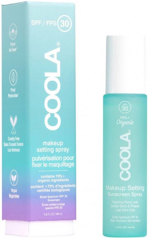 Coola Make up Setting Spray Organic Sunscreen SPF30 zonnebrand setting spray