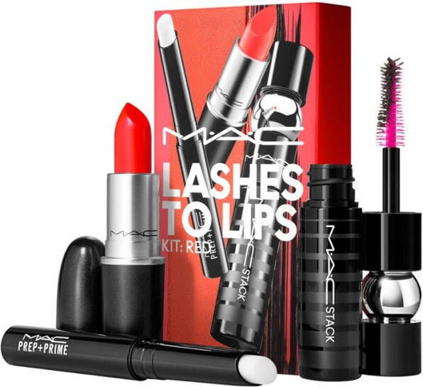 M·, A·, C Lashes to Lips Kit Red make up set
