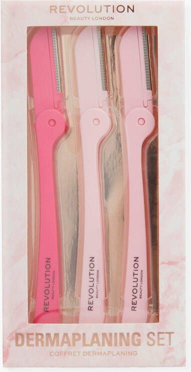 boohoo Revolution Beauty Dermaplaning Set, Pink