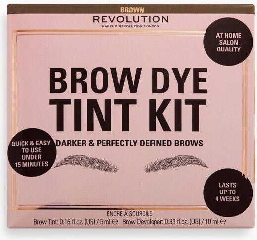 boohoo Revolution Brow Dye Tint Kit, Brown
