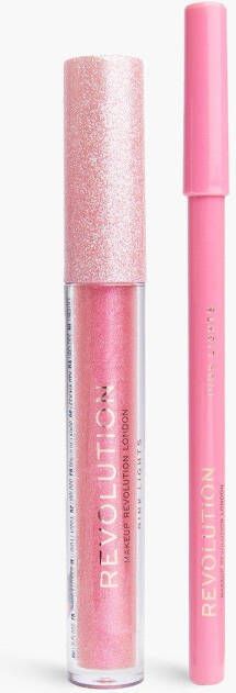 boohoo Revolution Ultimate B37 B117Lights Shimmer Lip Kit, Pink Lights