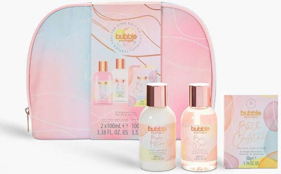 boohoo The Kind Edit Co.Bubble Boutique Cosmetic Bag Set, Pink