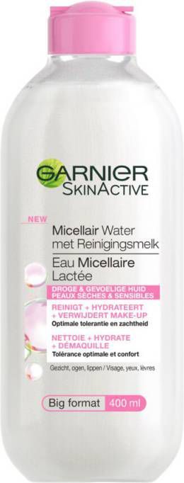 Garnier 6x SkinActive Micellair Water met Reinigingsmelk Droge, gevoelige huid 400 ml