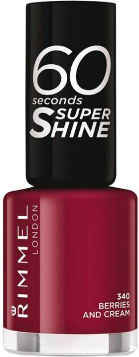 Rimmel 3x 60 Seconds Supershine Nailpolish 340 Berries And Cream 8 ml