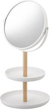 Yamazaki Tosca make up spiegel met opbergplankjes 3x vergroting 33 x 16 cm online kopen