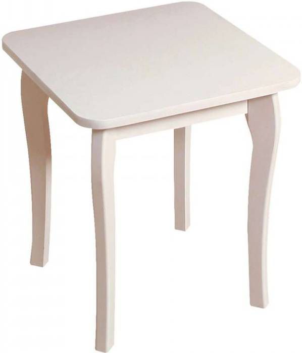 Leen Bakker Kaptafelkruk Baroque wit 45x39x39 cm