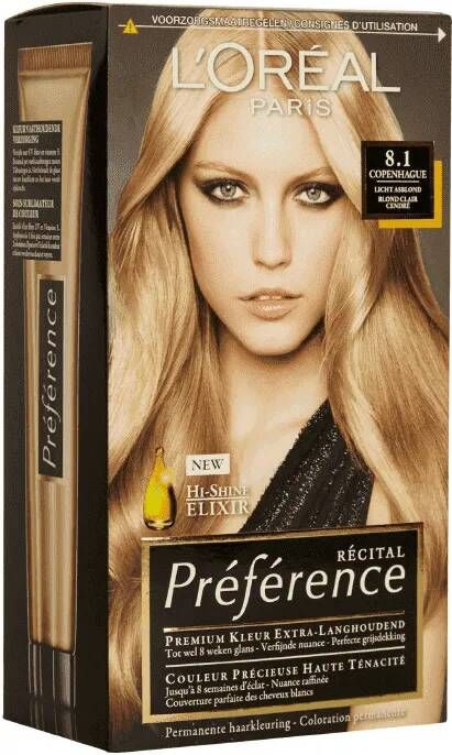 Loreal L&apos, Oreal Paris Récital Préférence Haarverf 8.1 Licht Asblond